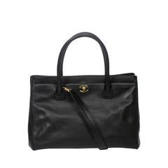 Chanel Tote Bag Black Grained Leather