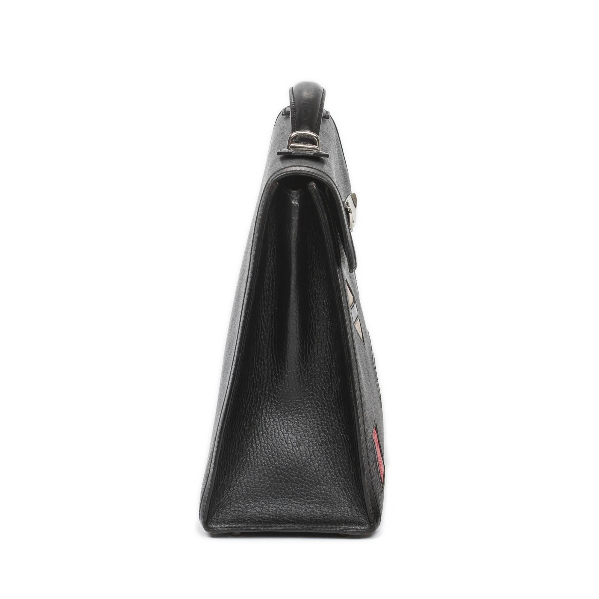 Women's Hermes Kelly Nuage Black Ardennes