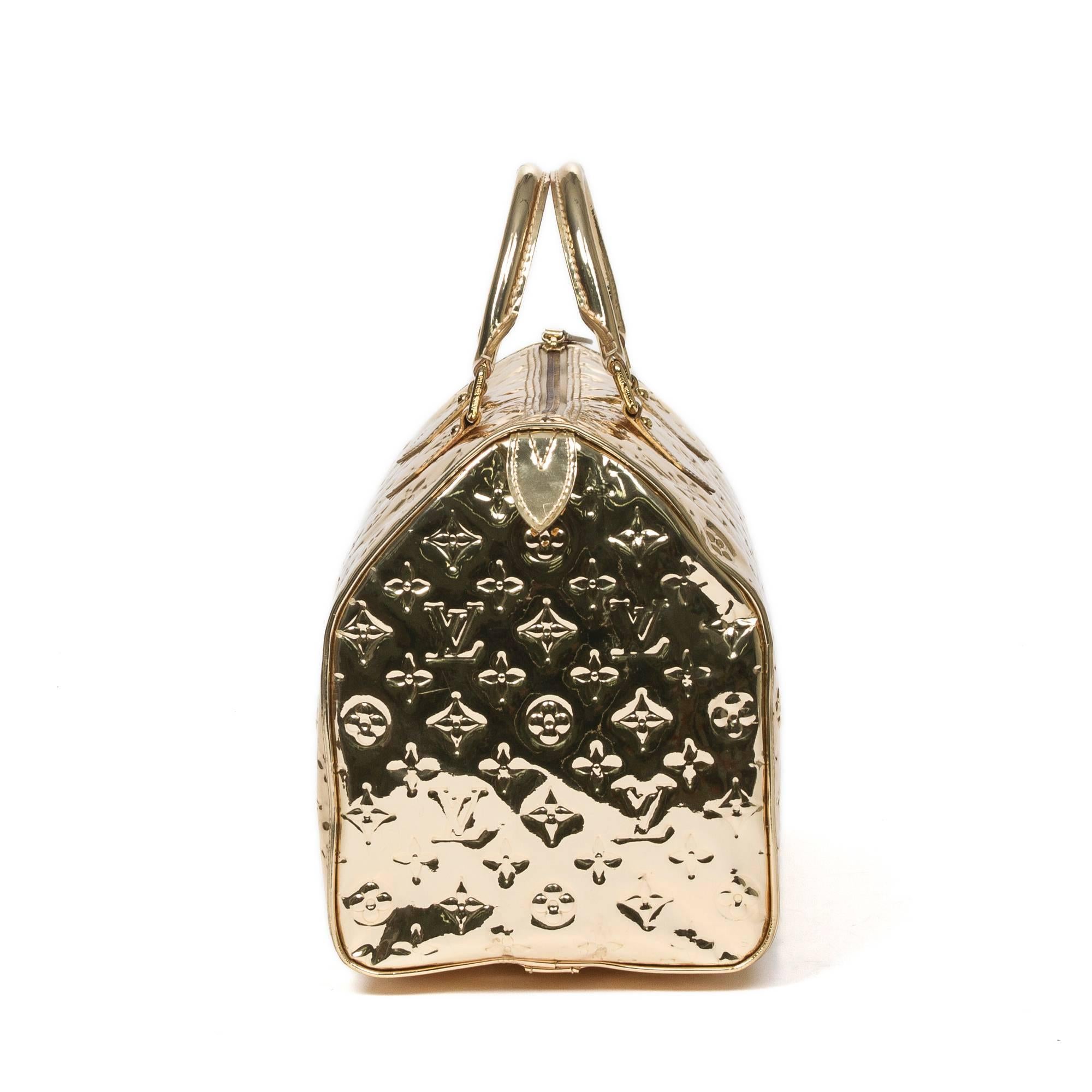 Women's Speedy 35 Gold Monogram Mirror