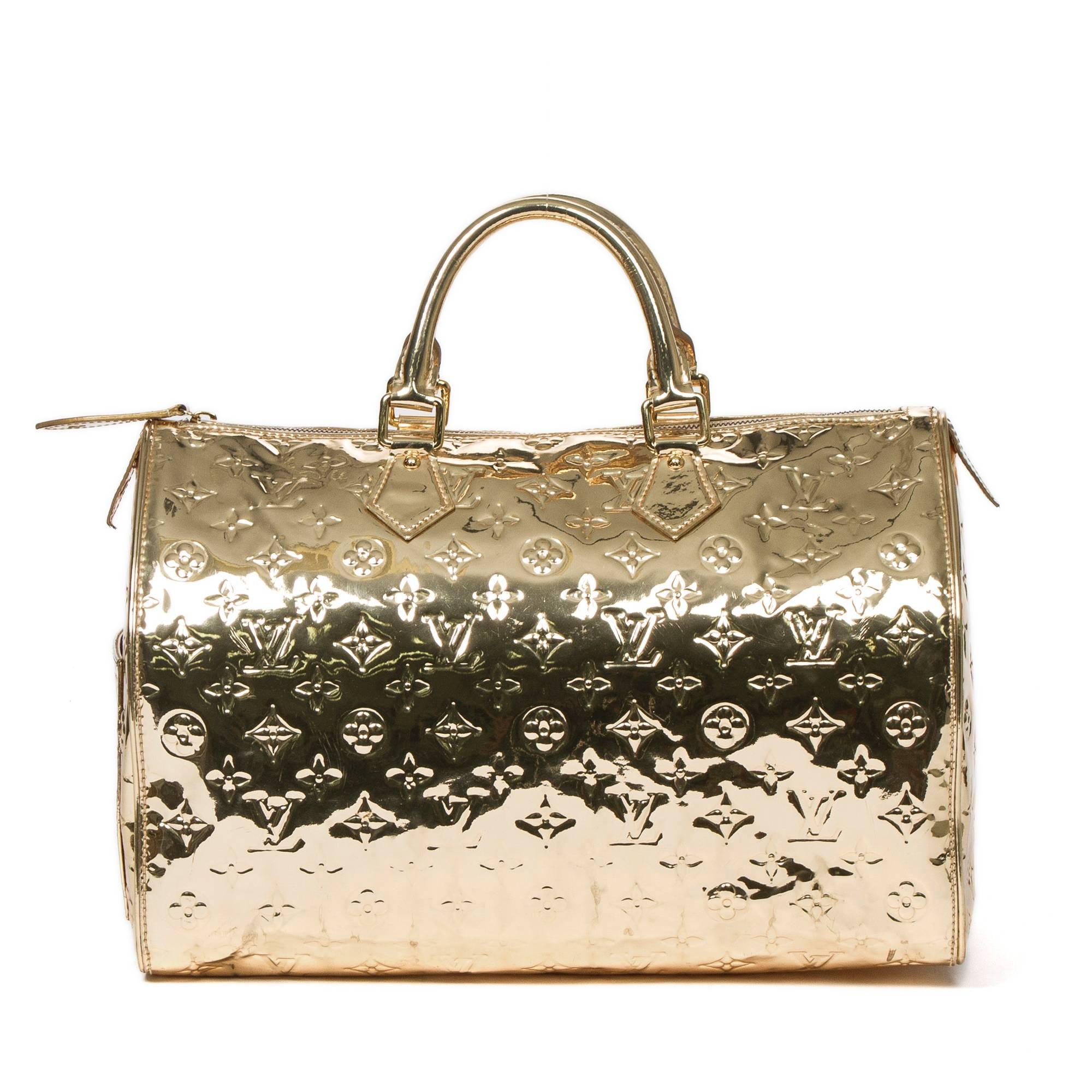 Speedy 35 Gold Monogram Mirror 1