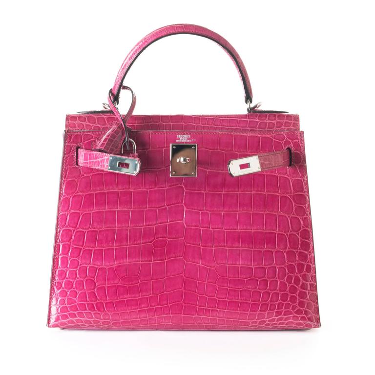 Kelly Sellier 28 Rose Tyrien Crocodile Niloticus at 1stDibs