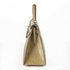 Hermes Kelly Sellier 28 Celadon Matte Alligator