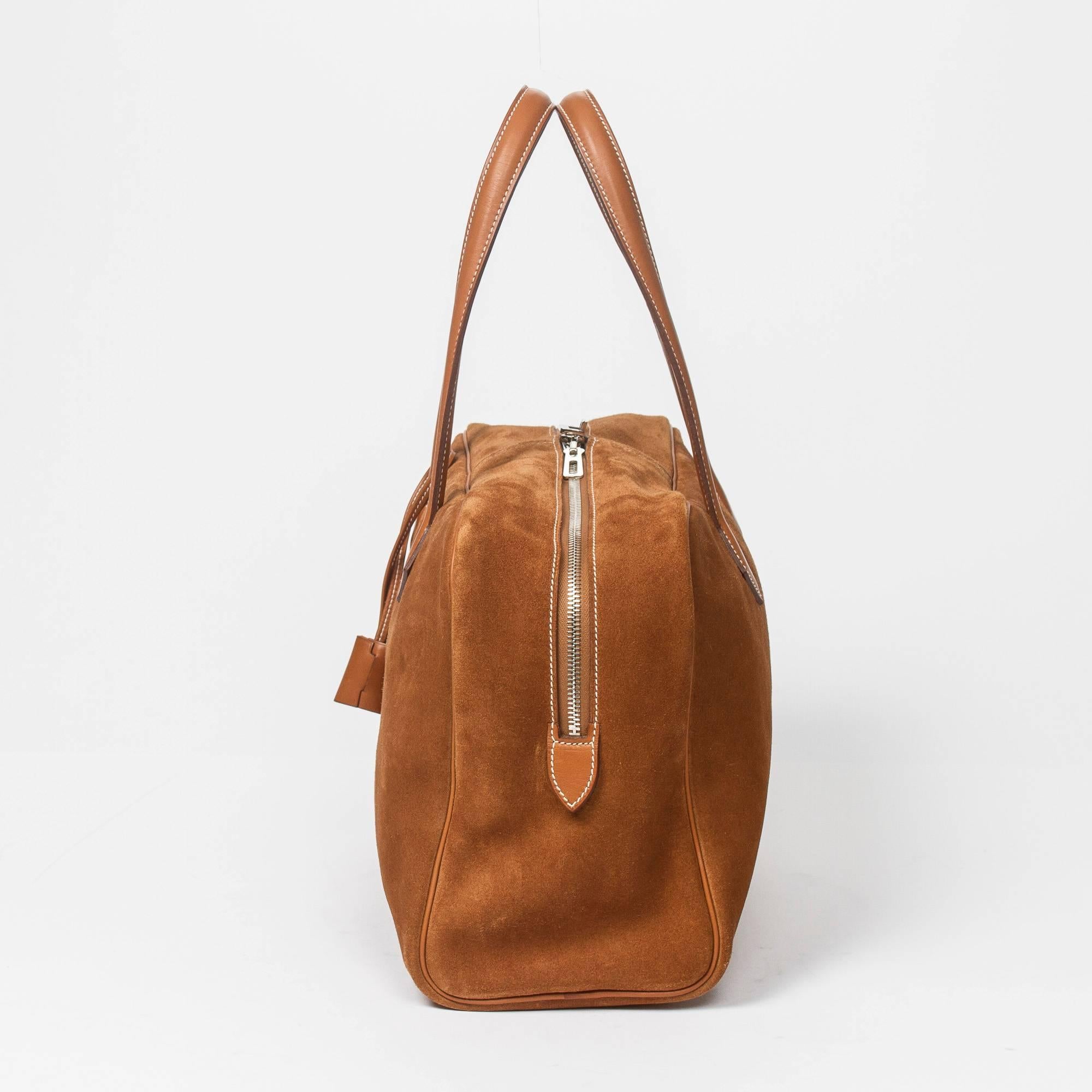 Hermes Victoria II 35 Light Brown Grizzly/Barenia Leather In Excellent Condition In Dublin, IE
