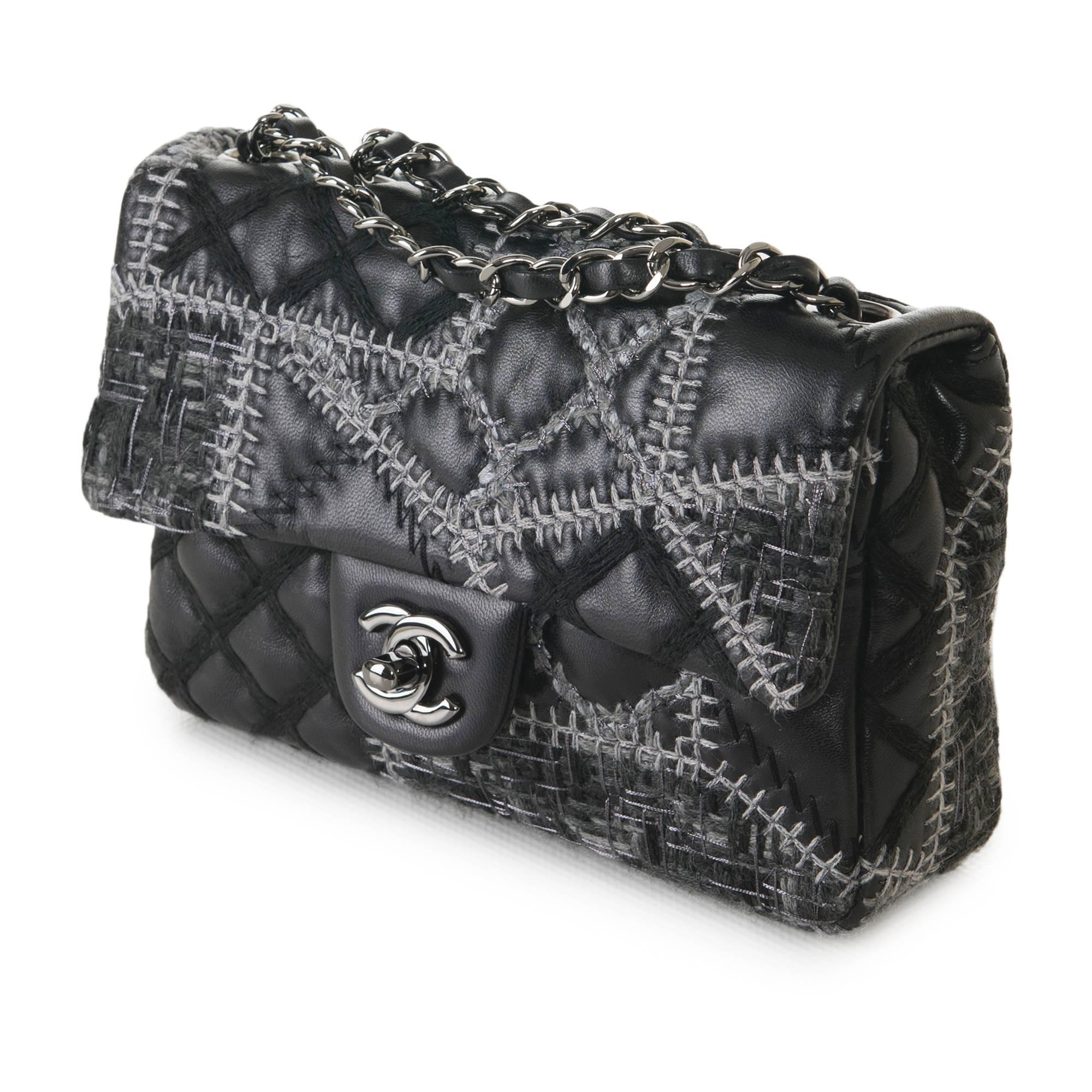 Chanel - Mini Flap Patchwork quilted lambskin In Excellent Condition In Dublin, IE