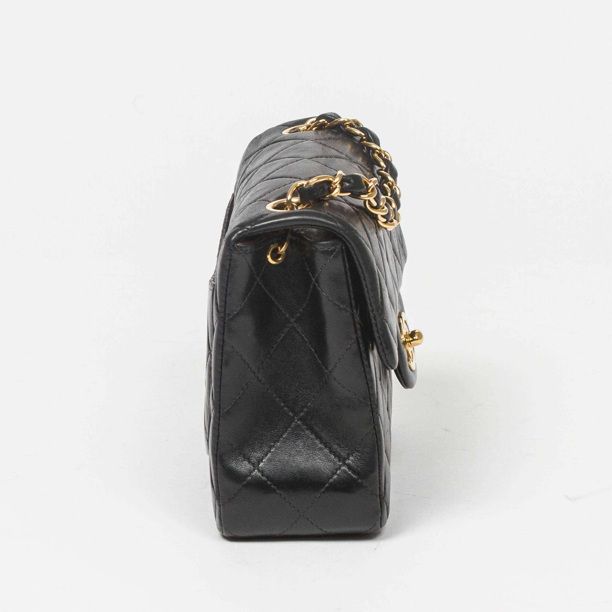 Women's Chanel - Classic Mini Flap Black Quilted Leather