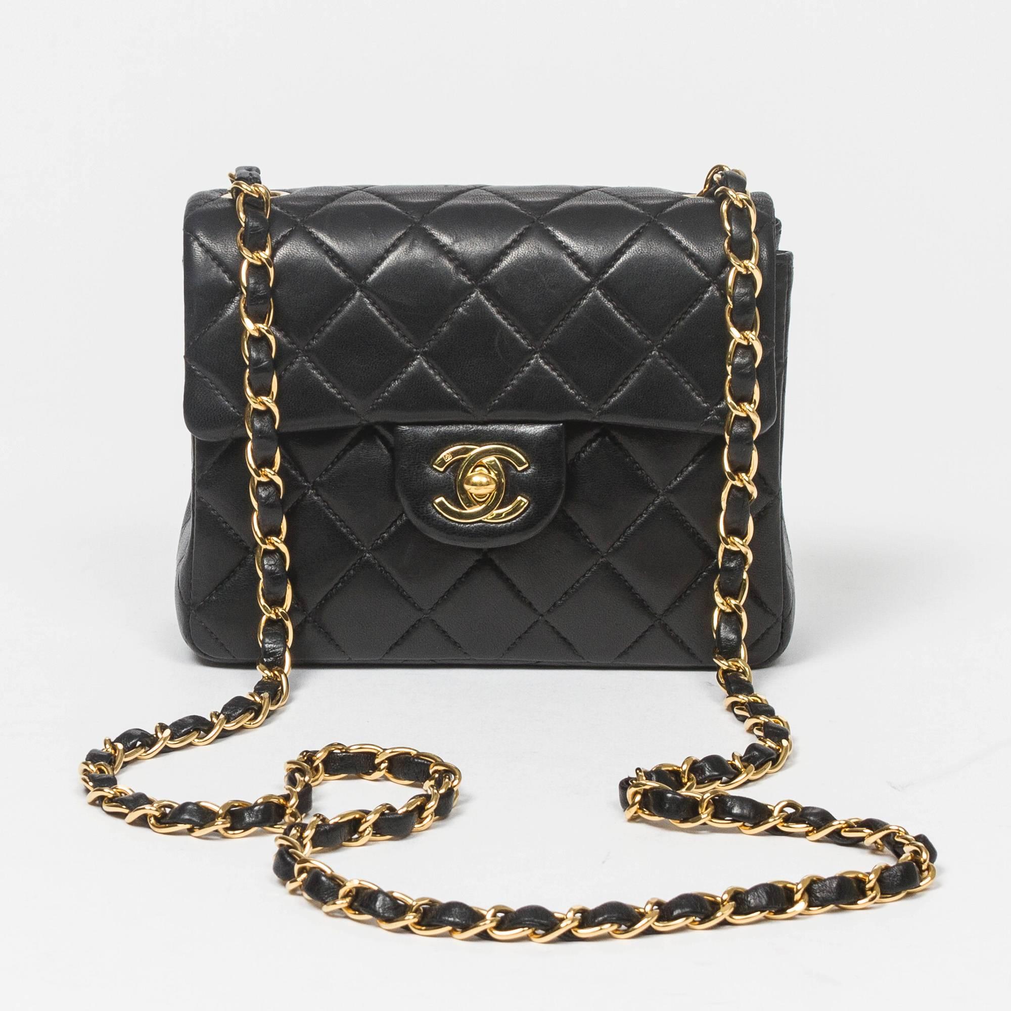 Chanel - Classic Mini Flap Black Quilted Leather 3