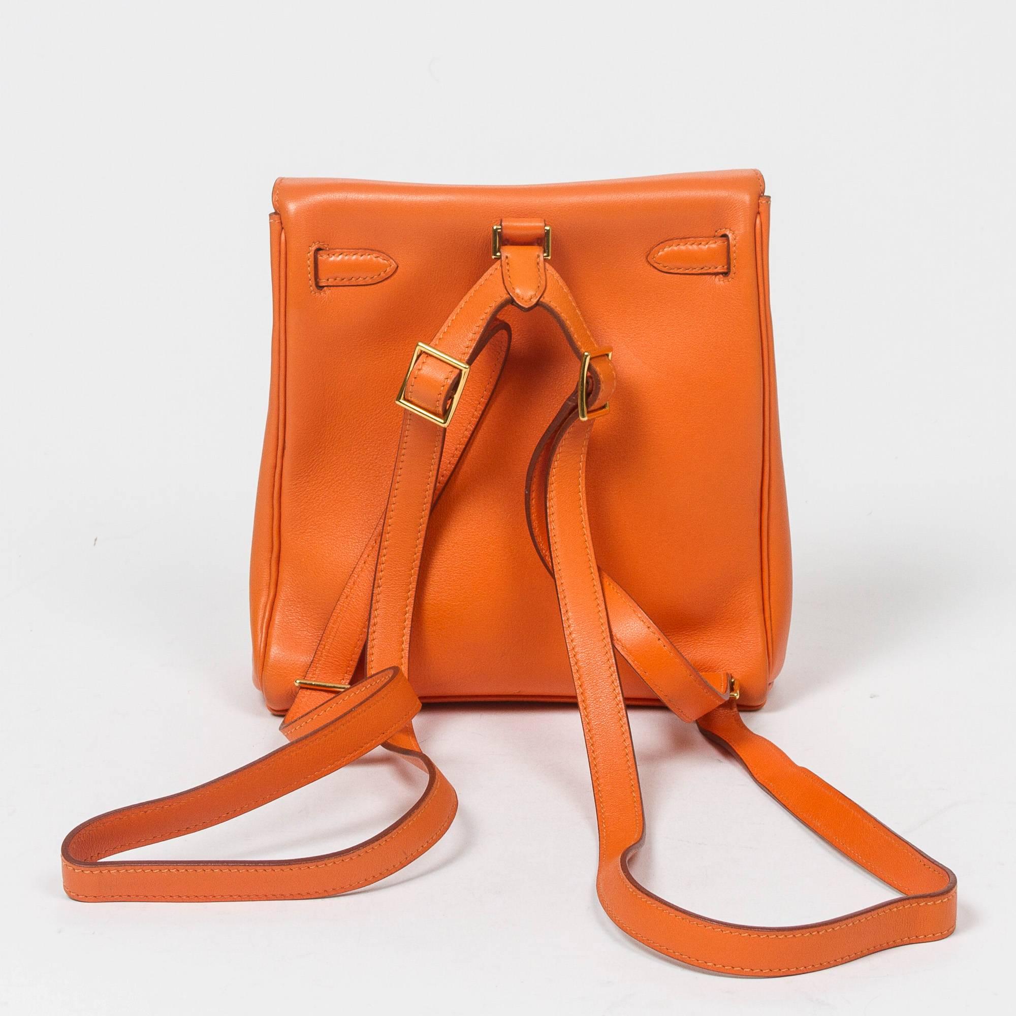 Hermes - Kelly Ado PM Orange Gulliver Leather 1