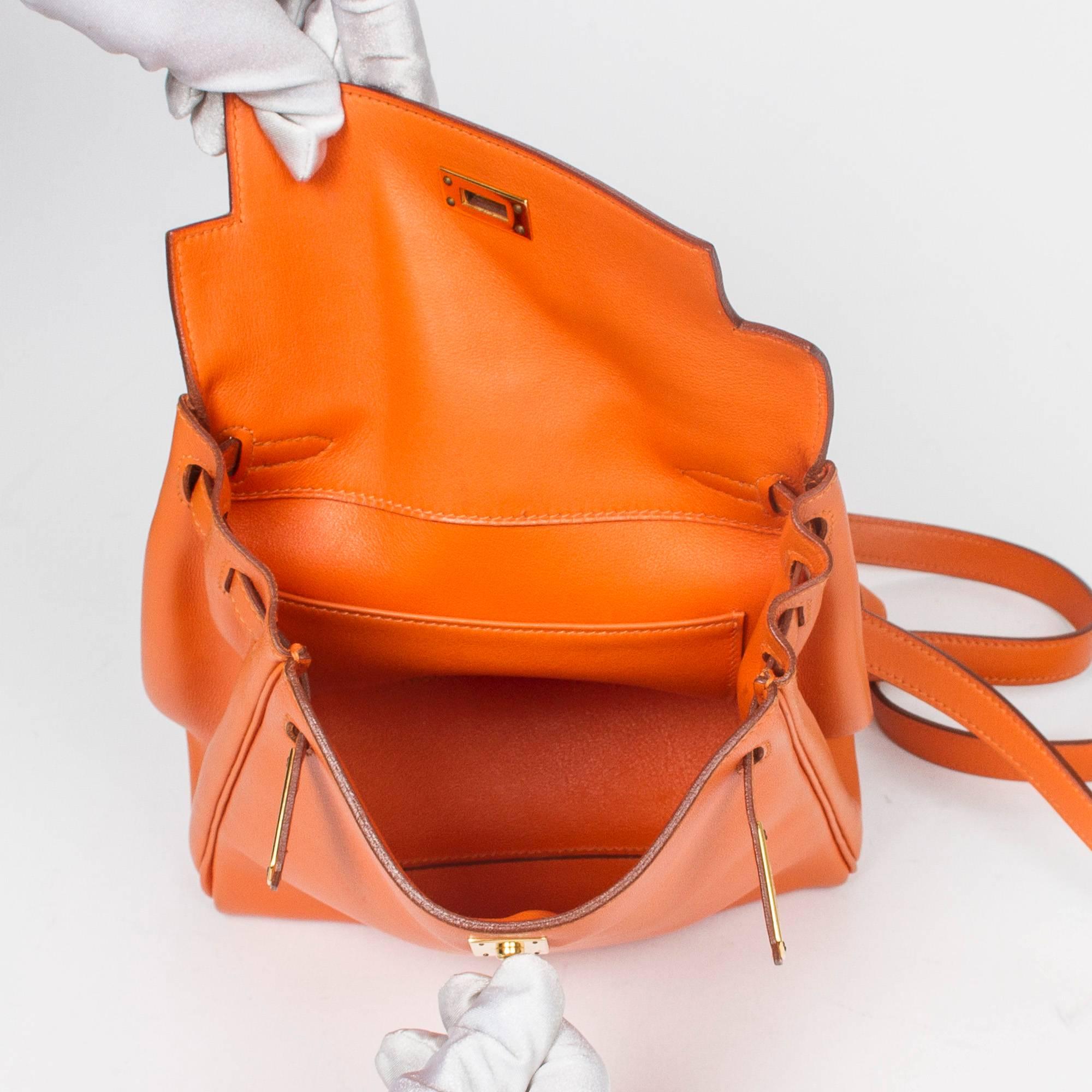 Hermes - Kelly Ado PM Orange Gulliver Leather 2