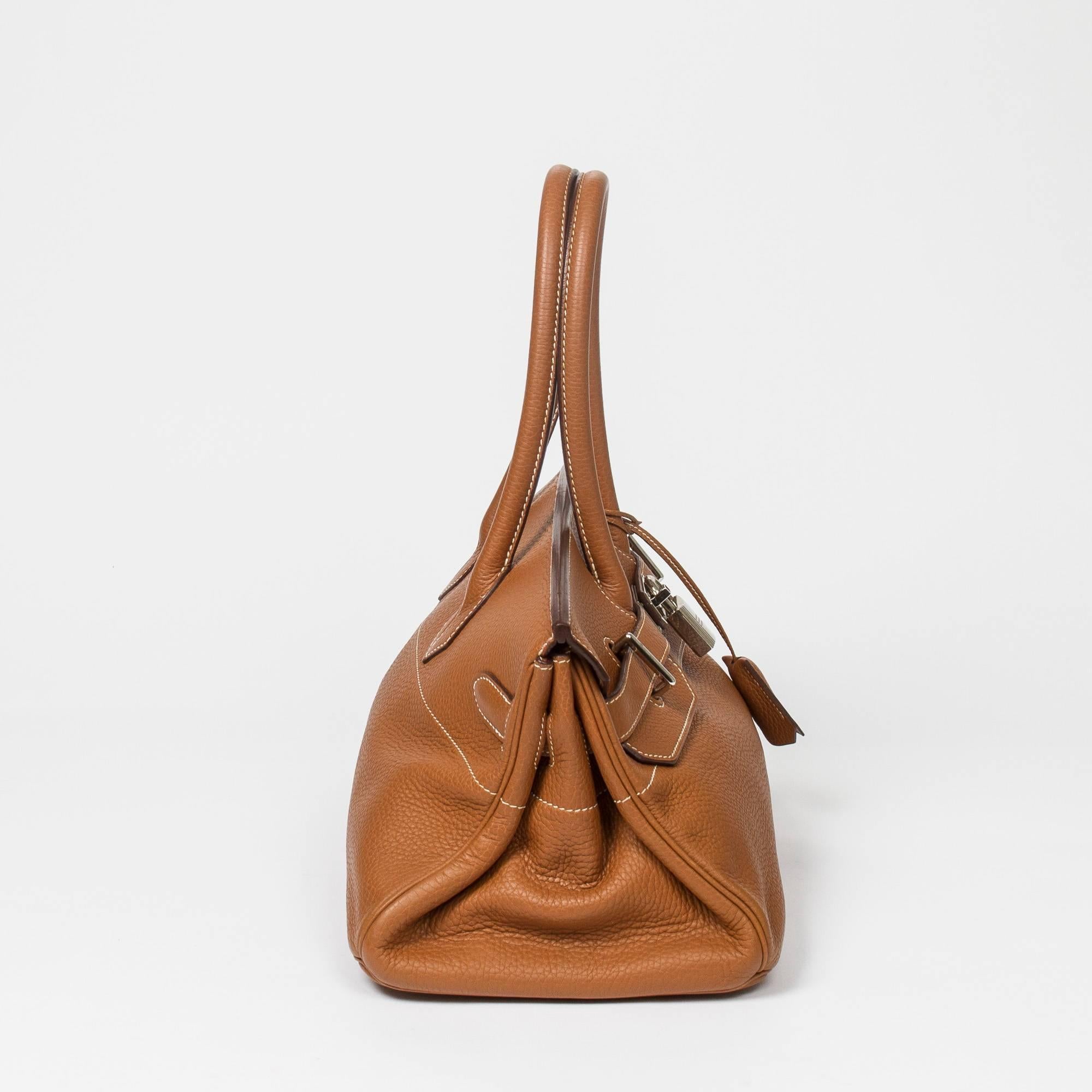 Hermes Shoulder Birkin 42 Light brown Taurillon In Excellent Condition In Dublin, IE