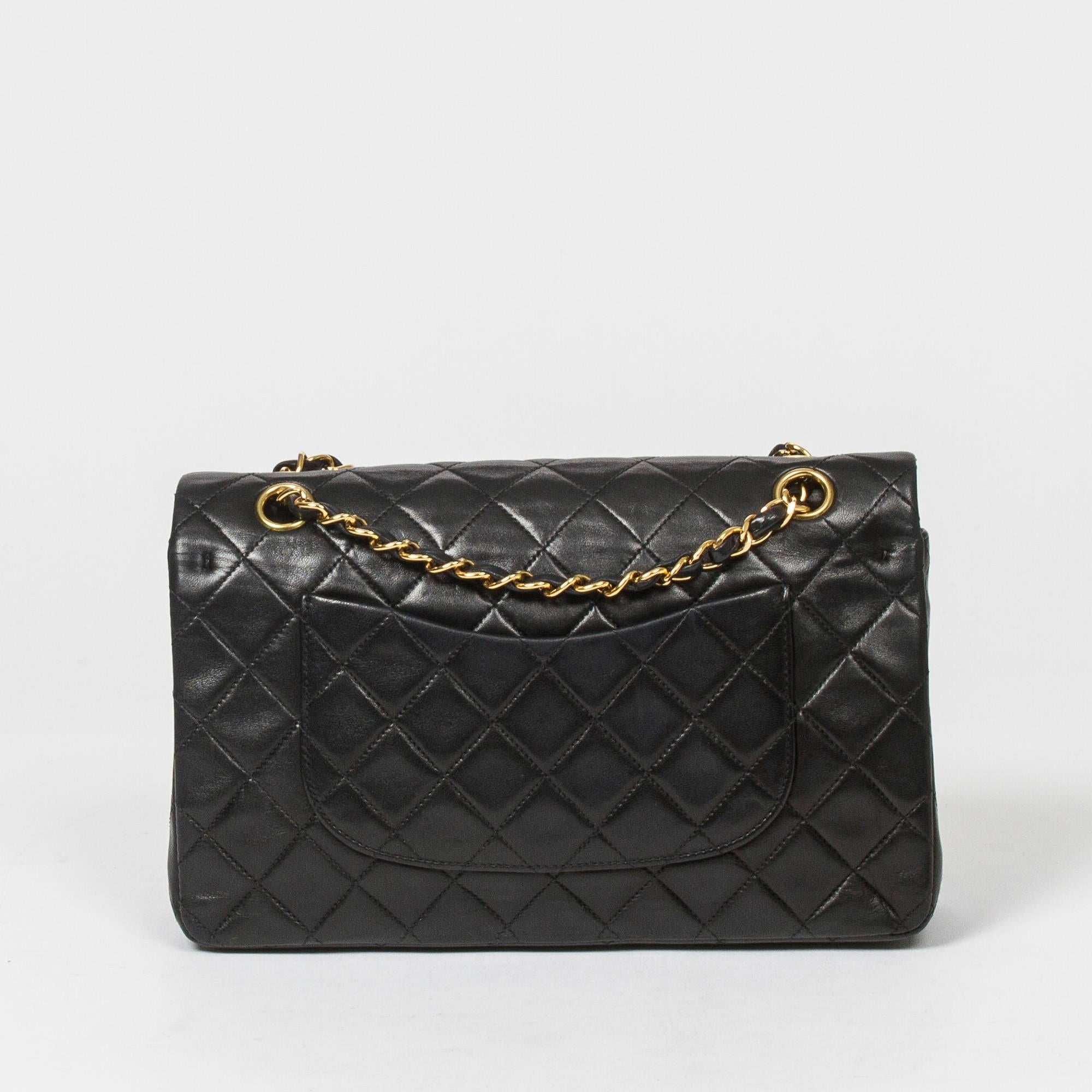 Chanel Classic Double Flap 26 Black Quilted Leather 1