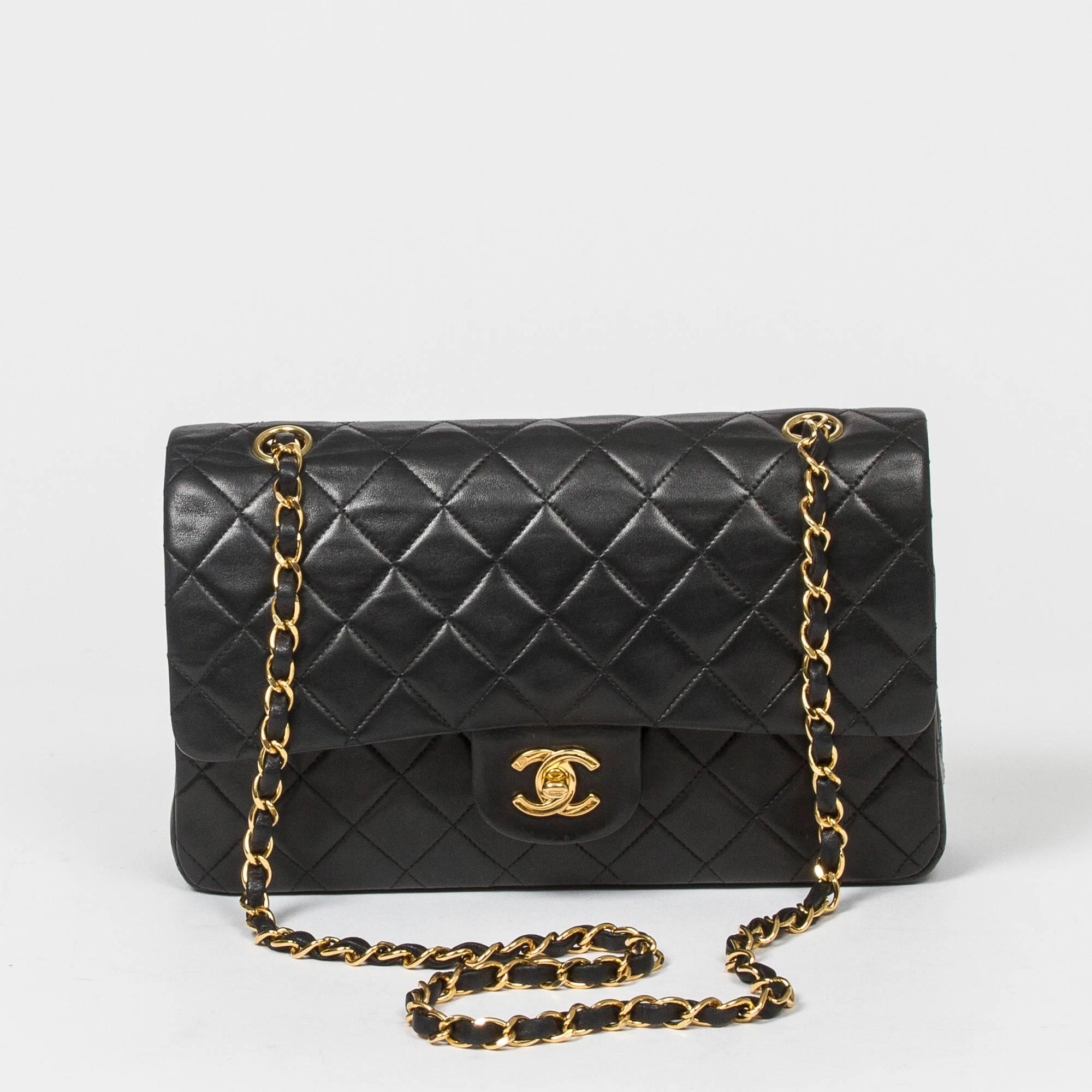 Chanel Classic Double Flap 26 Black Quilted Leather 3