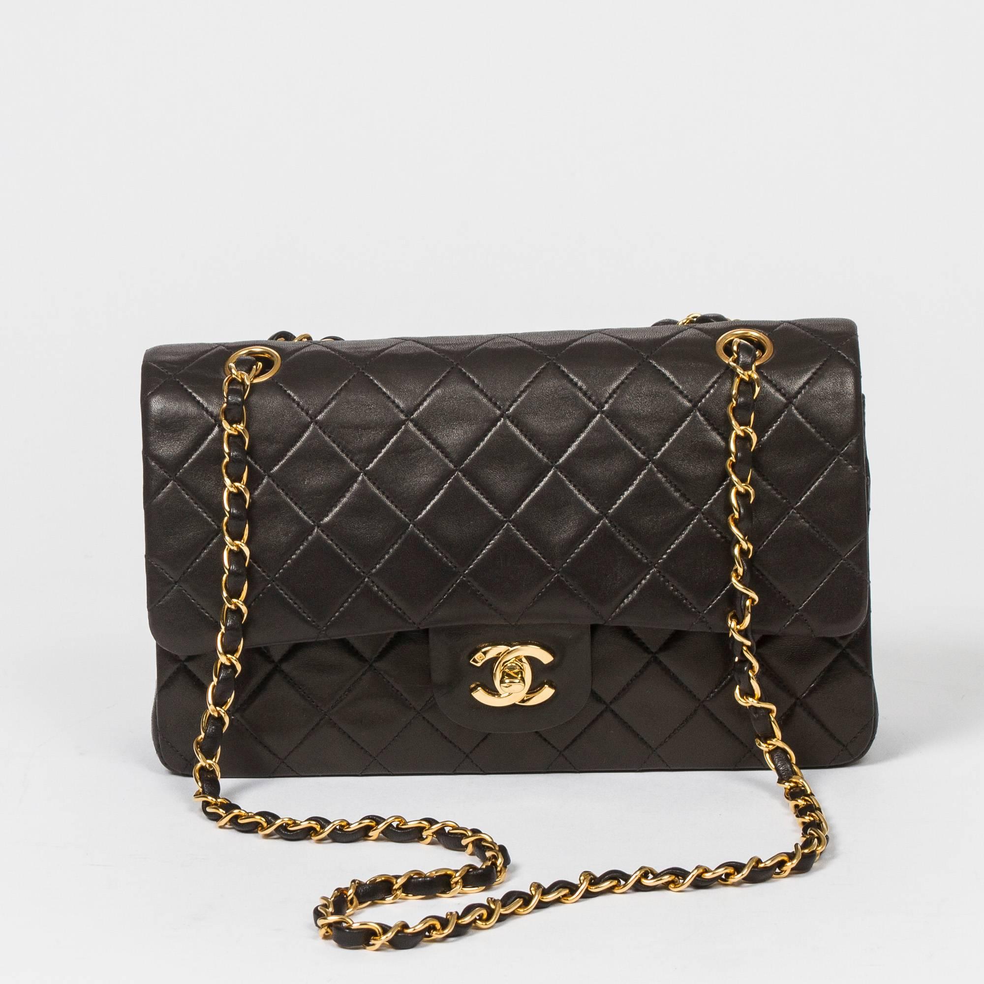 Chanel Classic Double Flap 26 Black Quilted Leather 3