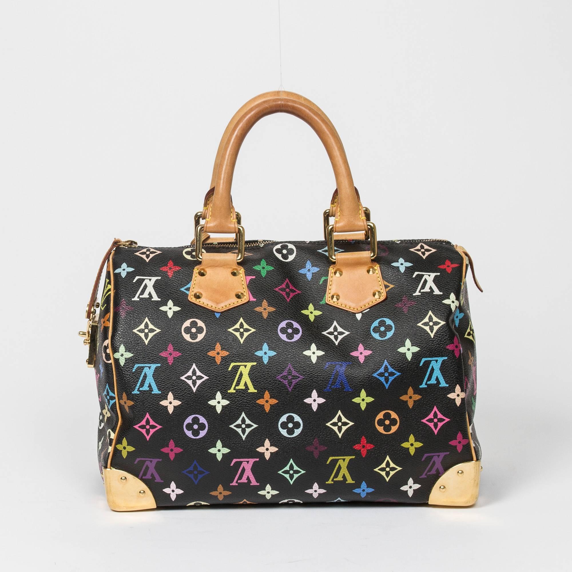 Women's Speedy in black multicolor monogram canvas