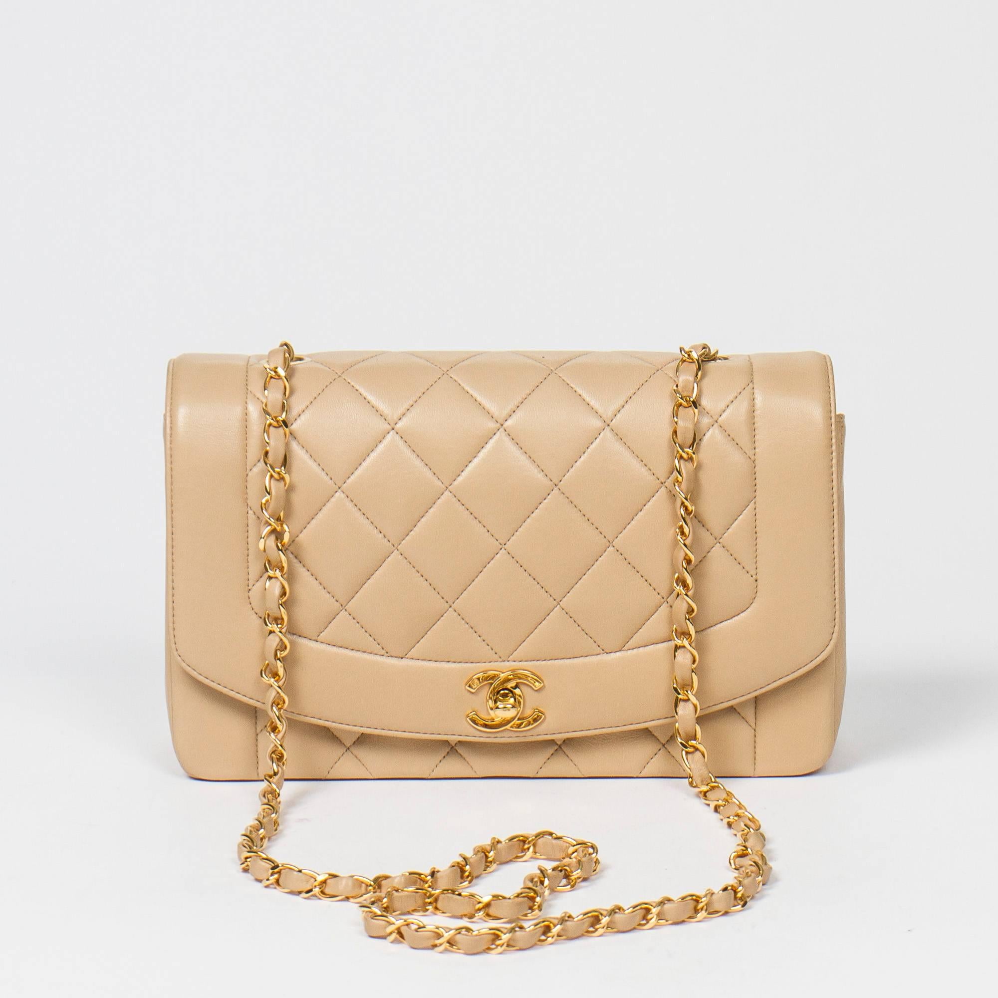 Women's Chanel Mademoiselle Flap in beige quilted calf leather