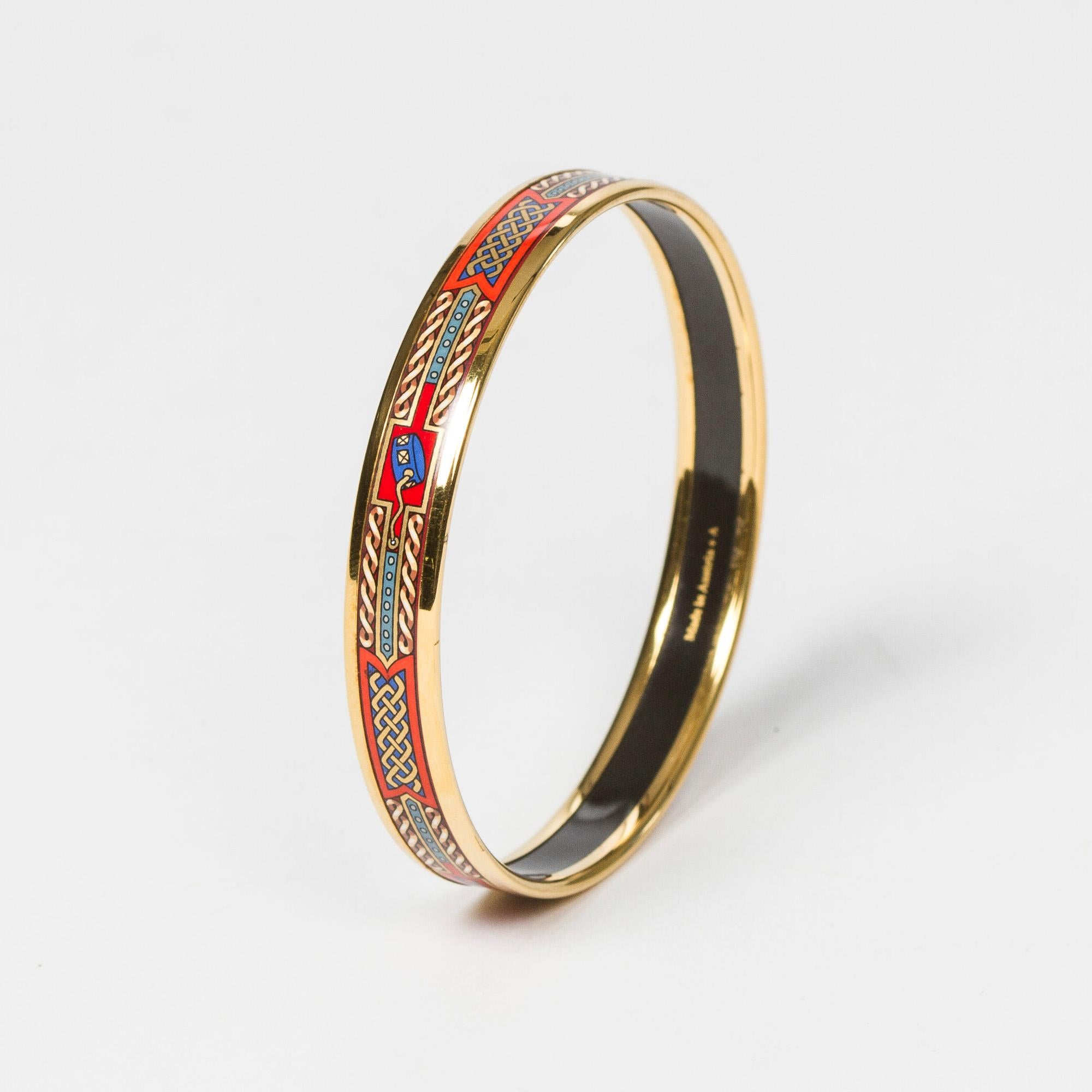 Hermes Enamel Bangle In Good Condition For Sale In Dublin, IE