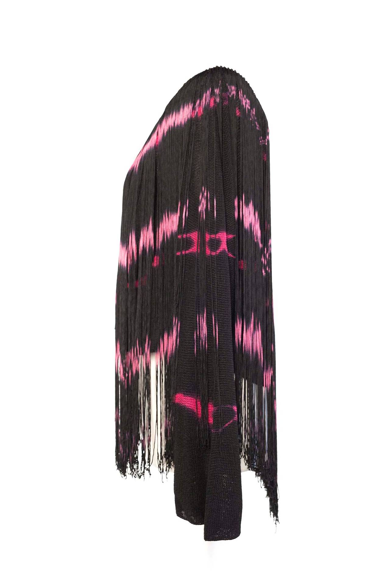 Women's Jean Paul Gaultier vintage tye dye fringed top