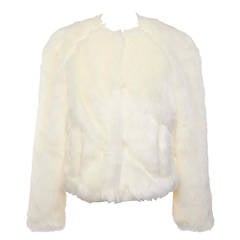 Simone Rocha FW13 Faux Fur Jacket in Cream