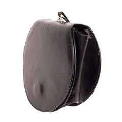 Dries Van Noten oval leather bag with origami details