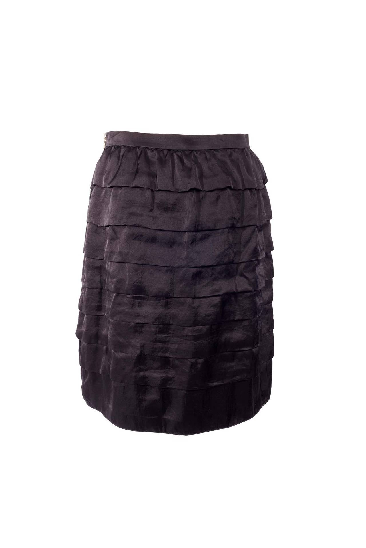 Lanvin black tired skirt from winter 2006 In Excellent Condition In Berlin, DE