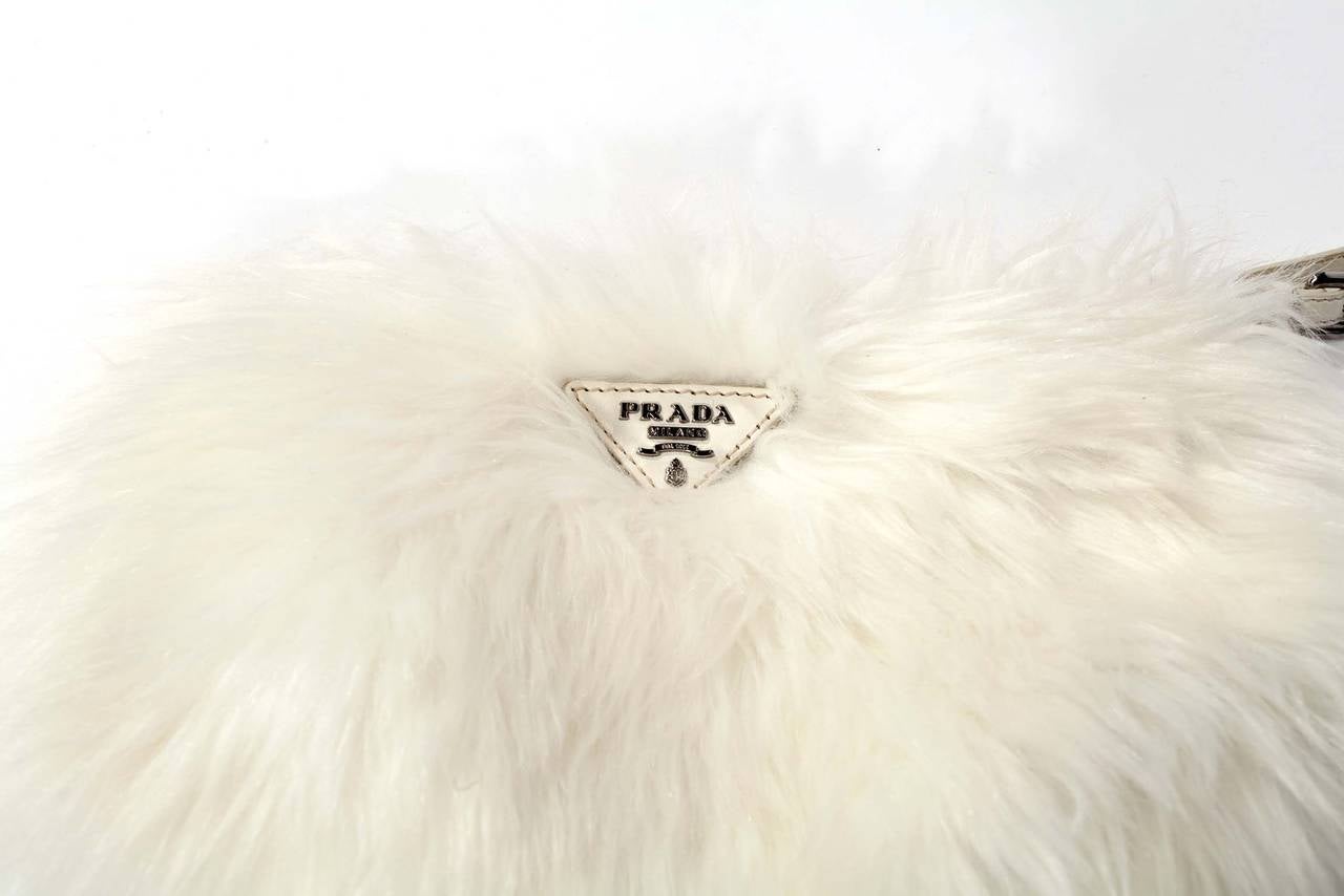 white fur clutch