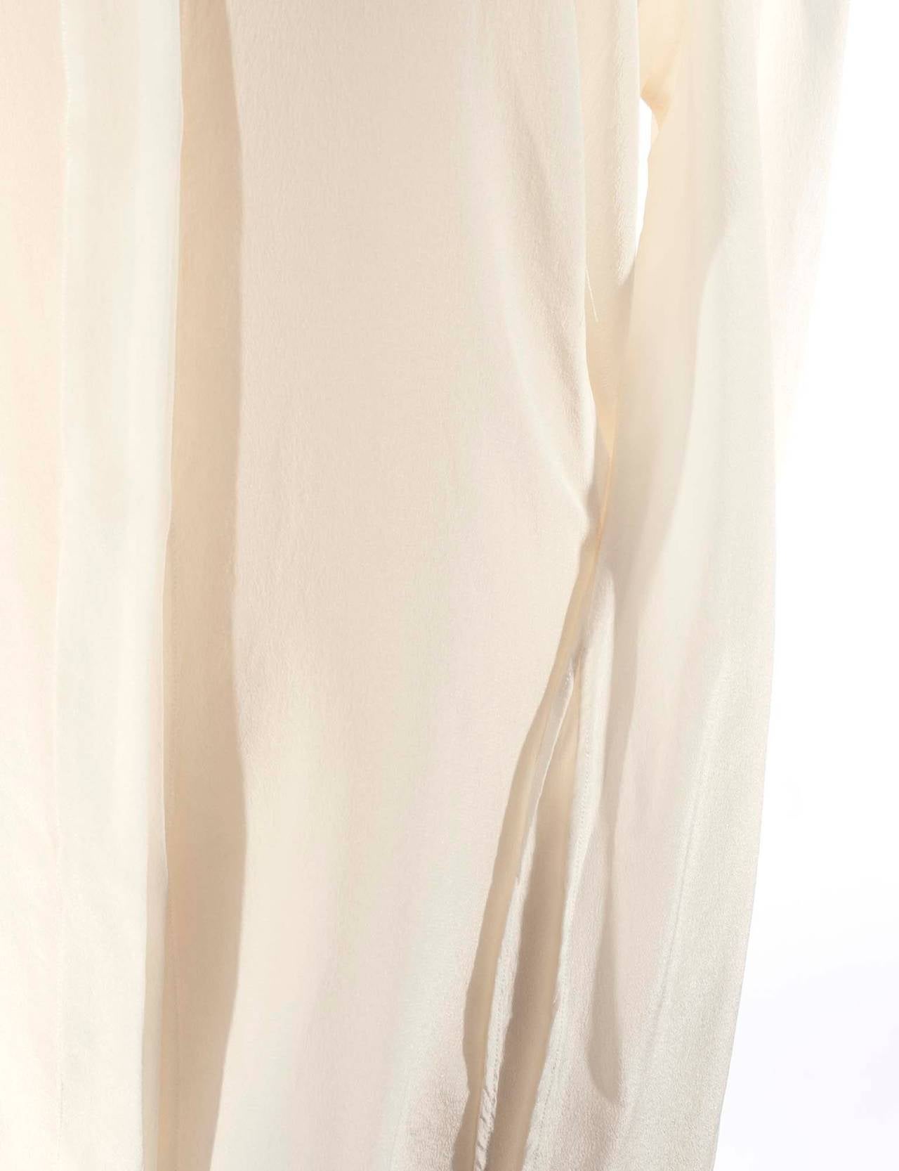 Iconic Maison Martin Margiela cream silk shirt with special sleeve details 1