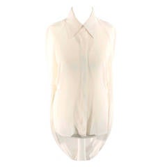 Iconic Maison Martin Margiela cream silk shirt with special sleeve details