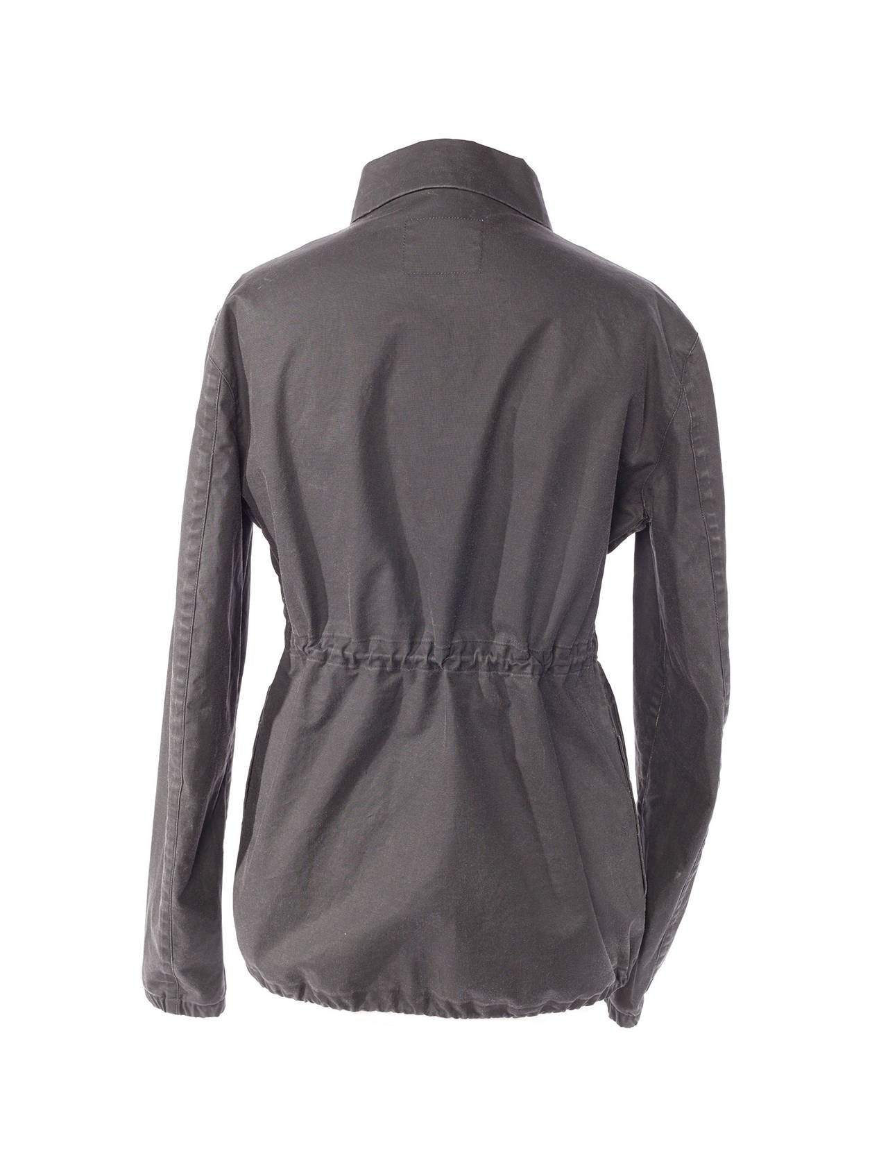 Women's Vintage Helmut Lang 1998 jacket in grey resin cotton