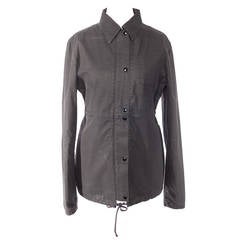 Vintage Helmut Lang 1998 jacket in grey resin cotton