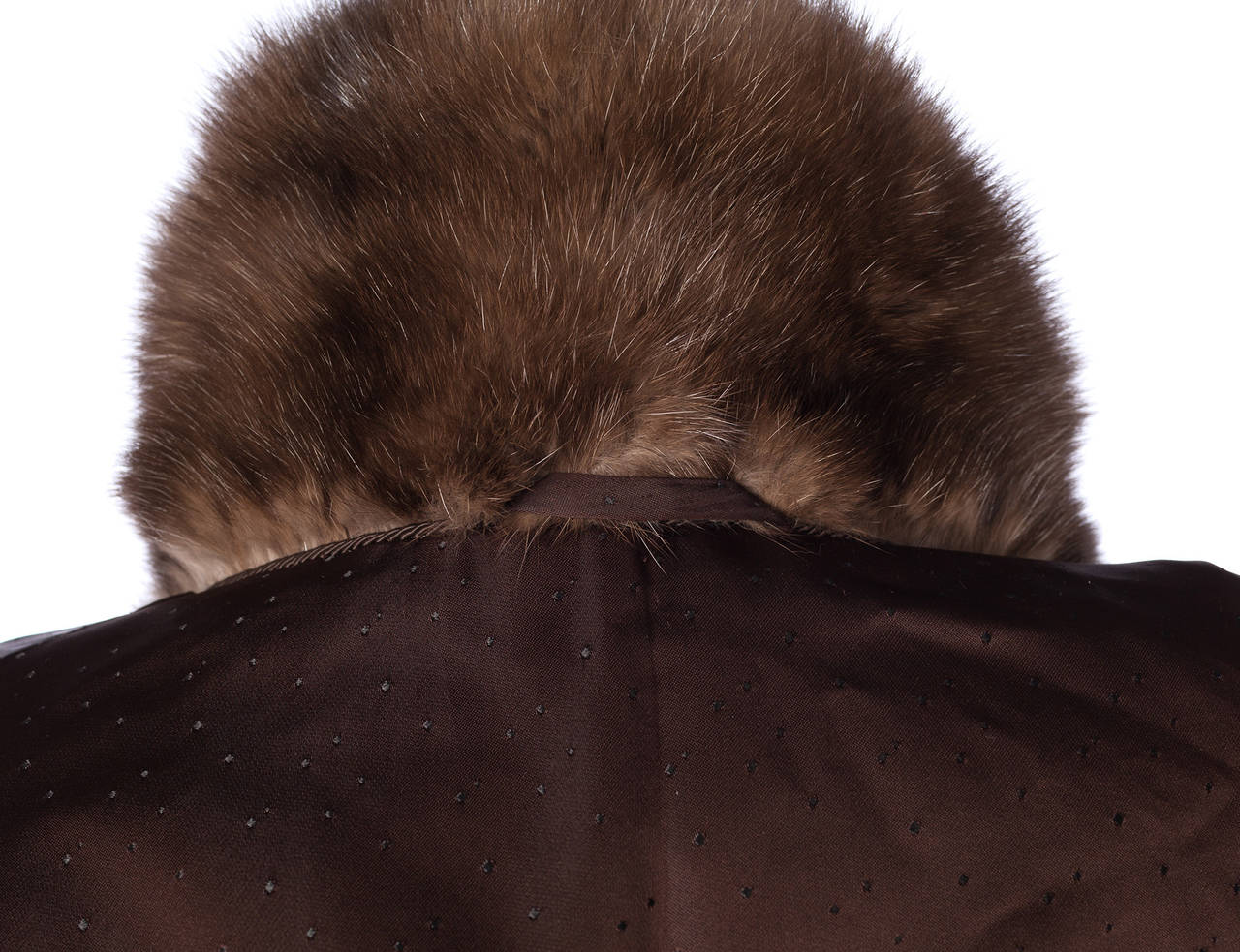 Siberian white tipped sable fur coat, Sz. S 1