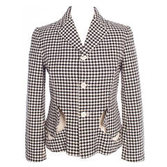 Comme des Garcons *Robe de Chambre* houndstooth printed blazer, Sz. M