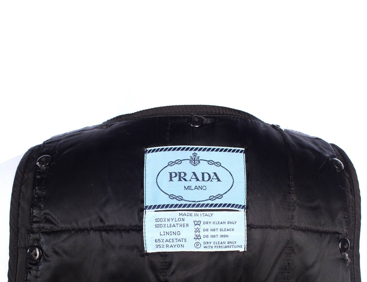 Prada 90's nylon and leather vest, Sz. M 2