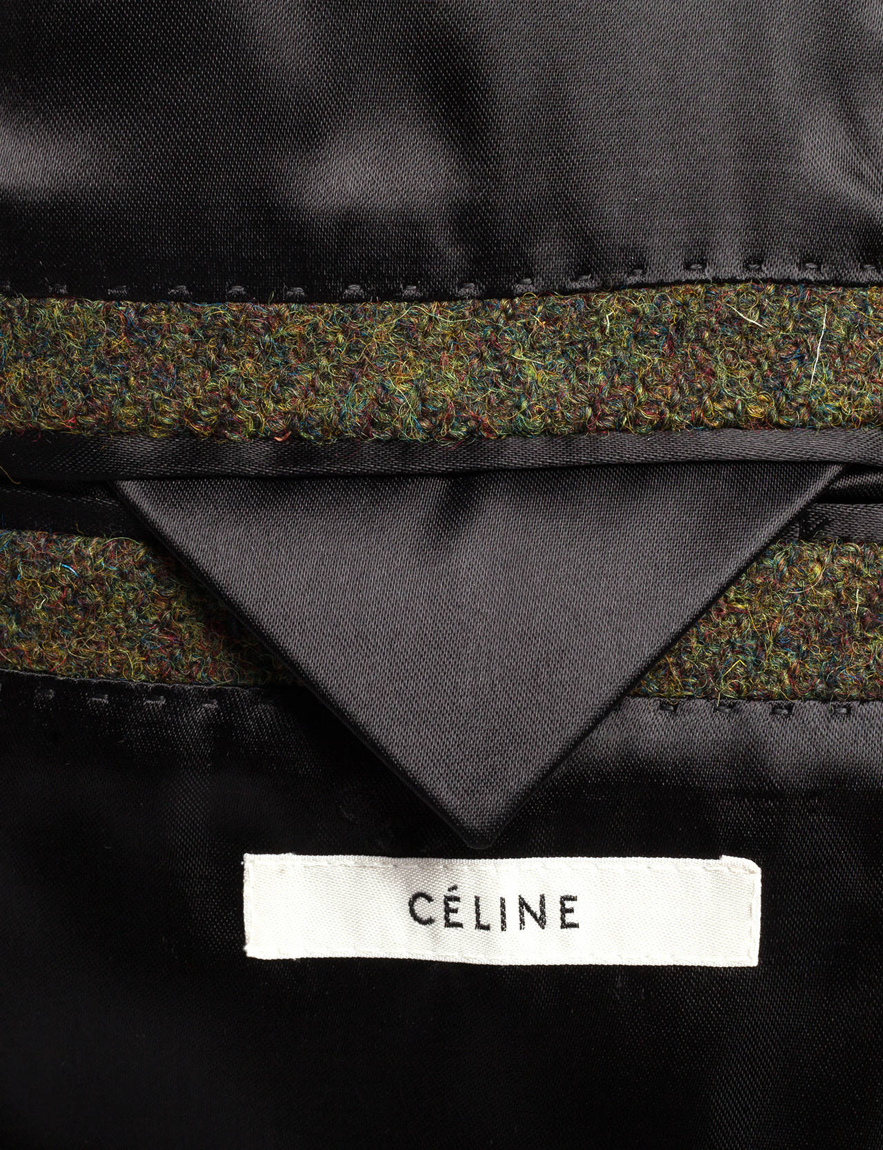 Celine by Phoebe Philo Green Wool Loden Blazer,  Sz M 3