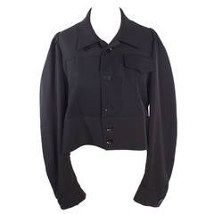 Yohji Yamamoto Vintage 90's Tuxedo Bolero with seam details