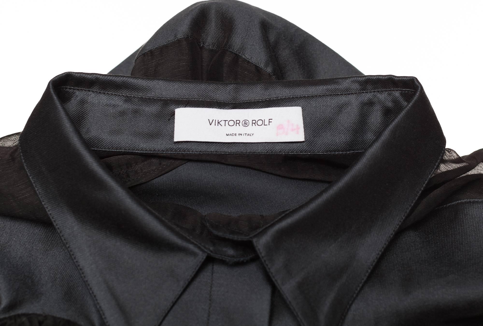 Viktor & Rolf silk stripe sheer blouse from Runway, Sz. S 3