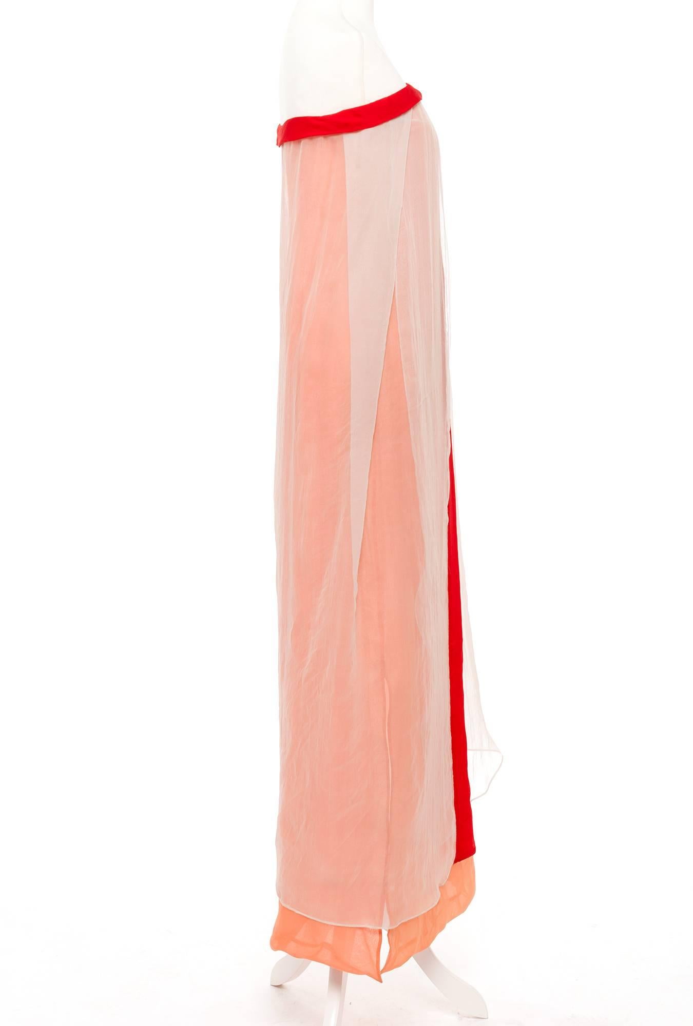 Women's Costume National Silk column summer dress, Sz.XS For Sale