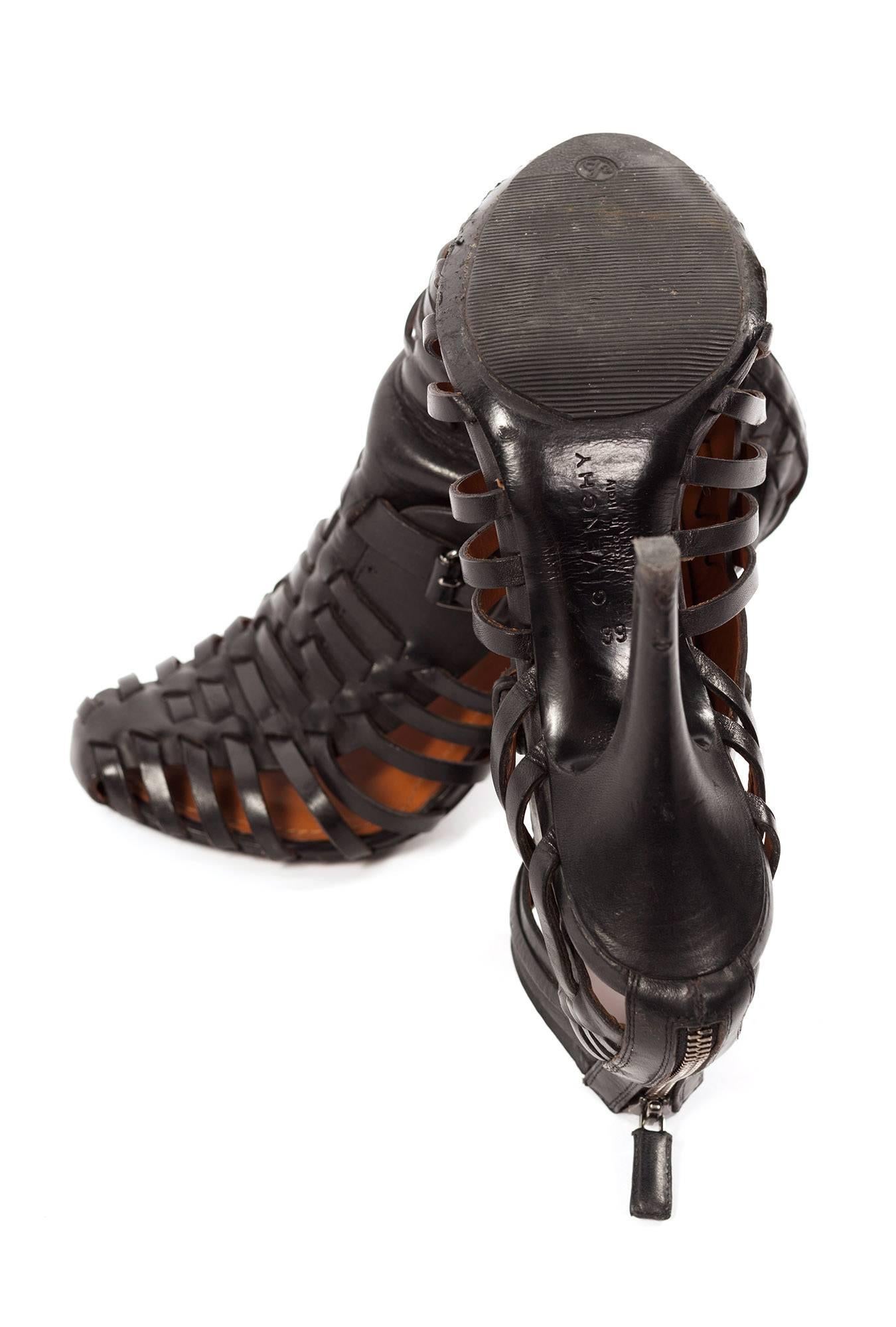 Givenchy by Ricardo Tisci leather strap gladiator heels, Sz. 8.5 2