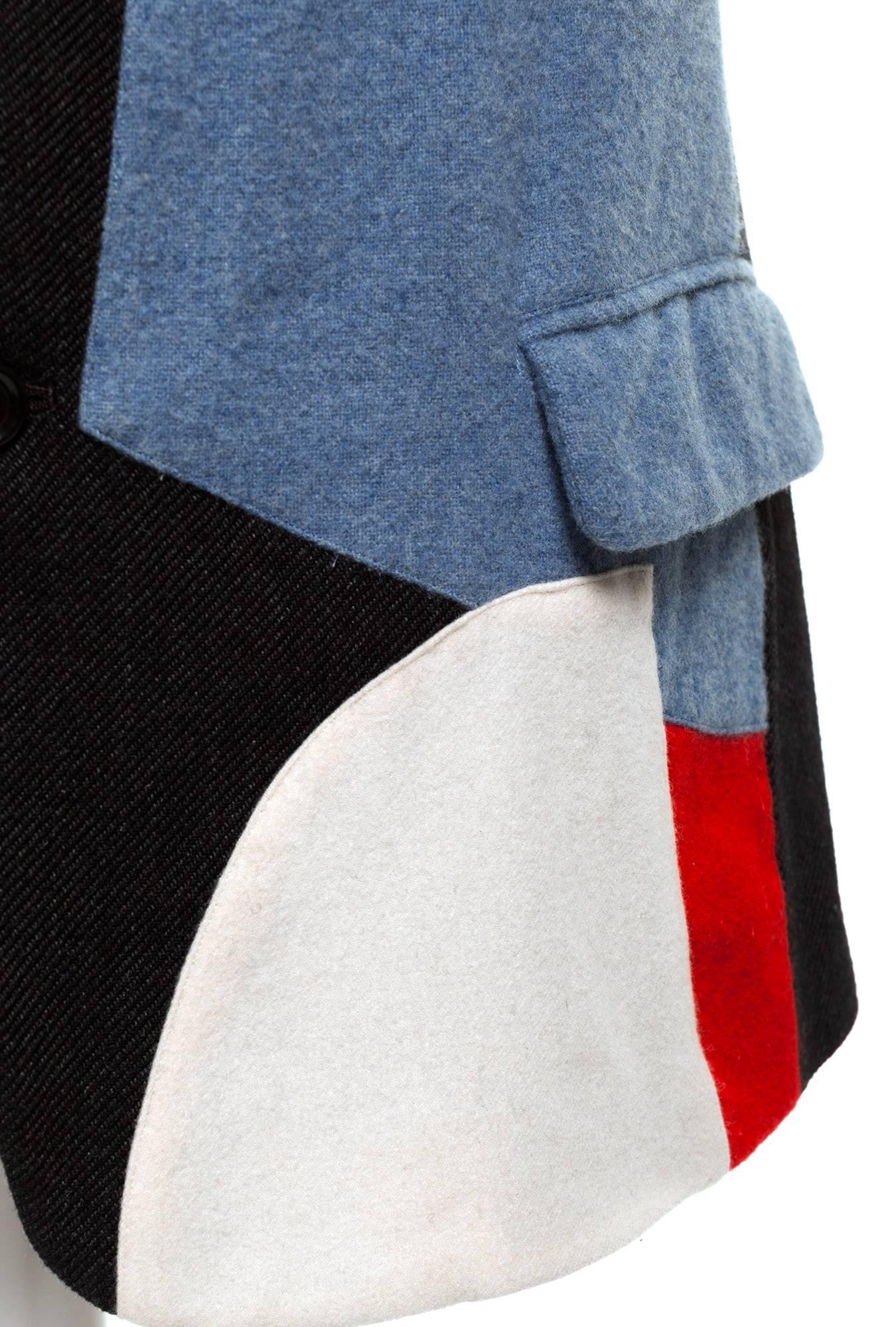 Yohji Yamamoto Y's Vintage Patchwork blazer, Sz. M For Sale 2