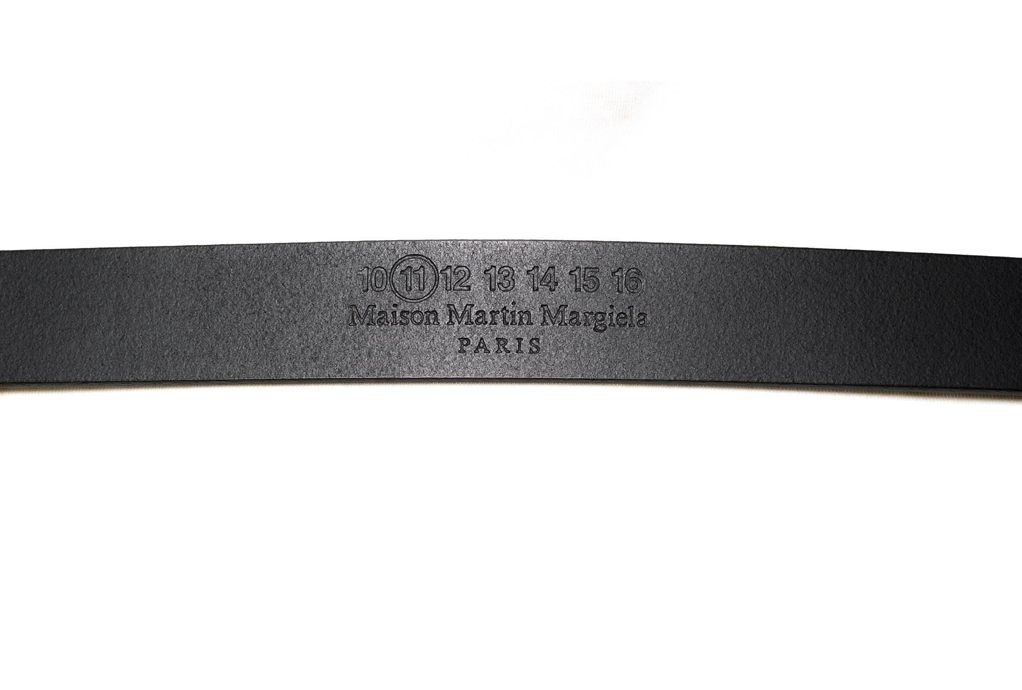 Martin Margiela leather belt with feather front detail, Sz. M 5