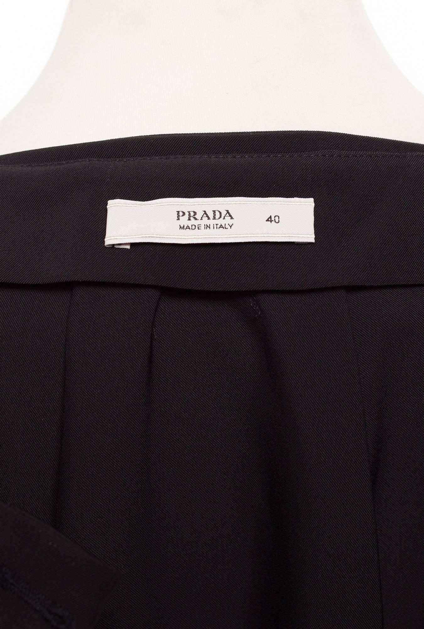 90's Prada vintage skirt with large front pleats, Sz. 4 For Sale 3