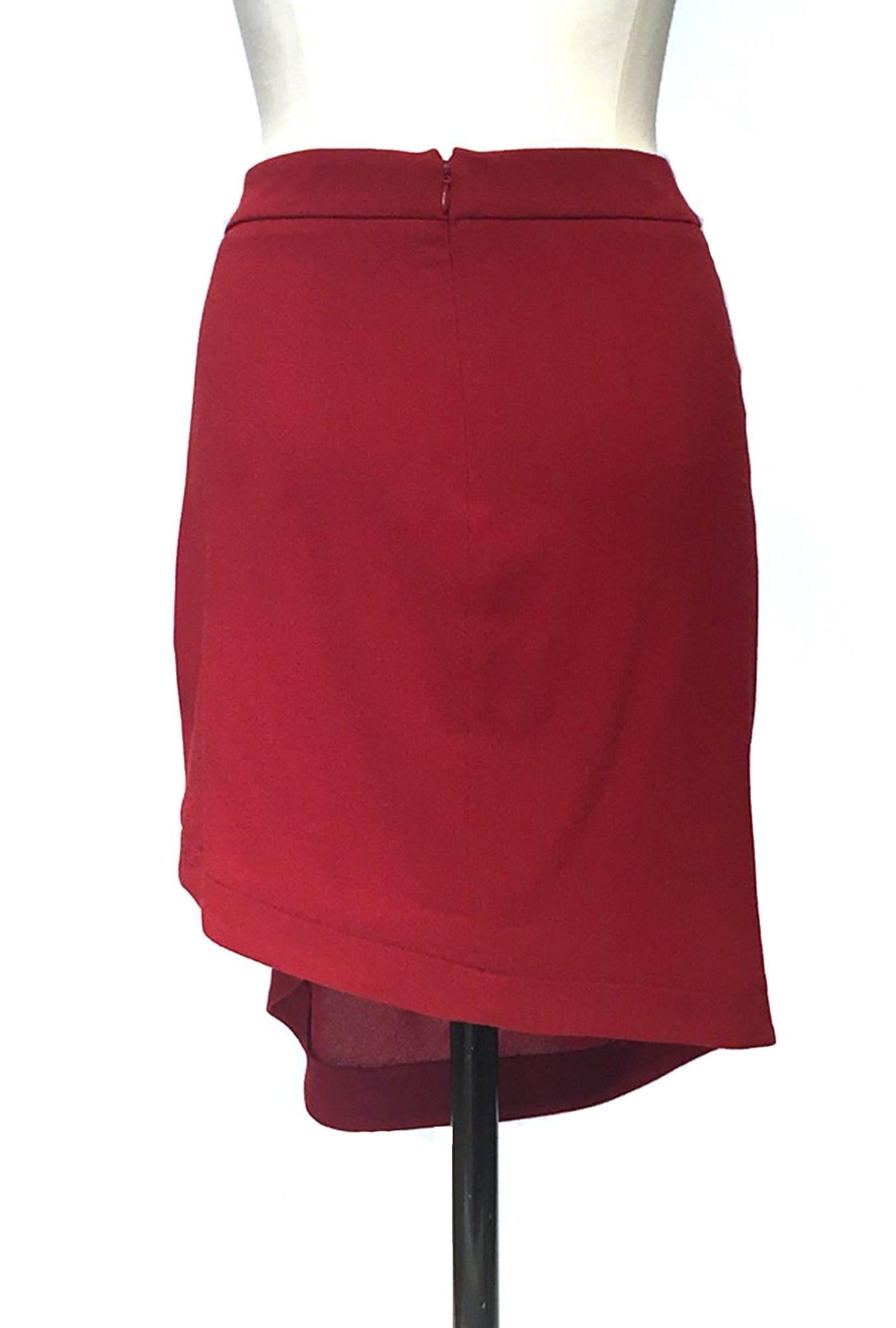 Women's Balenciaga by Nicolas Ghesquiere Rust Skirt with asymmetrical front, Sz. S