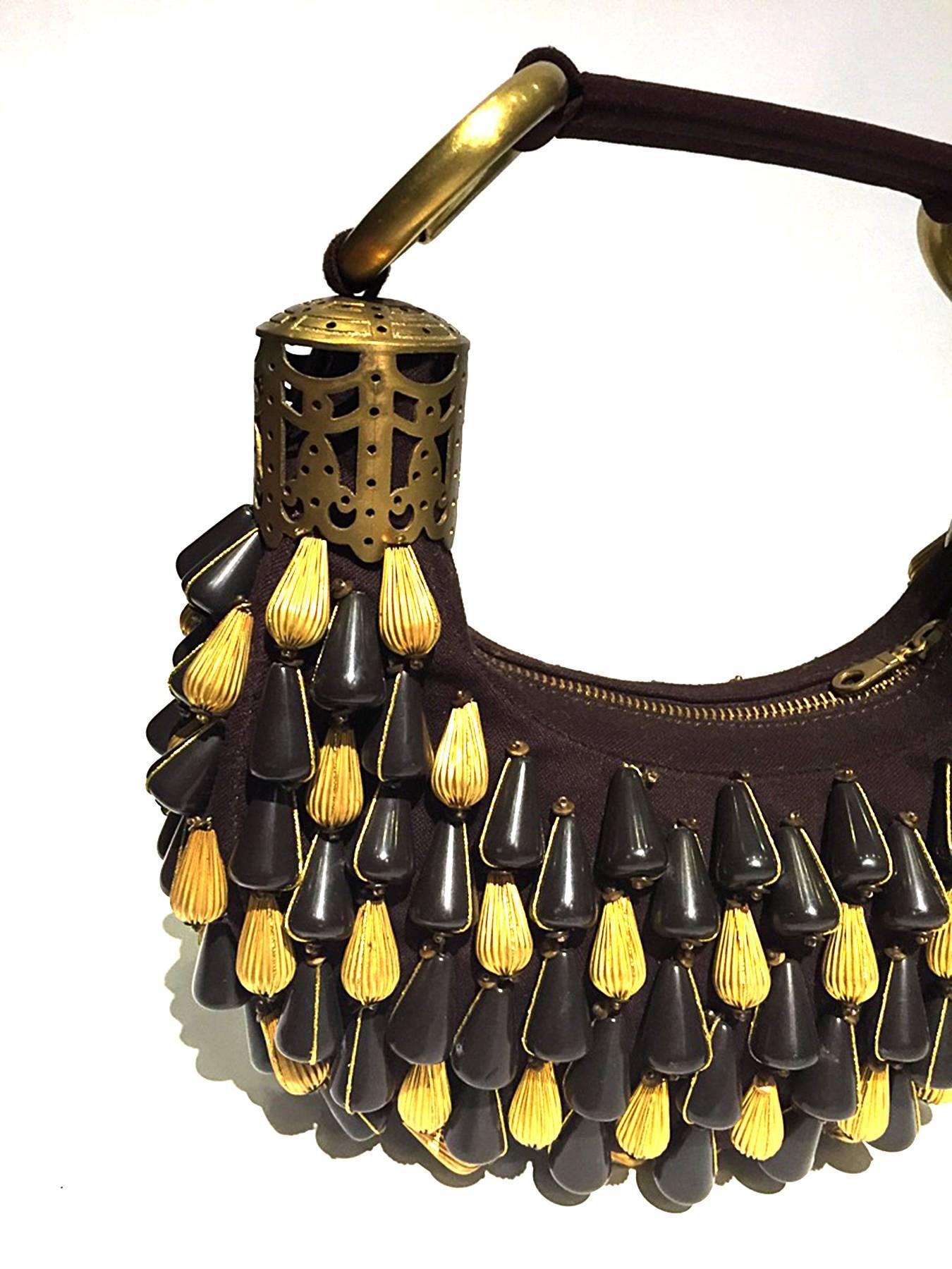 Black Chloe By Stella McCartney Rare baroque purse with oversized beads