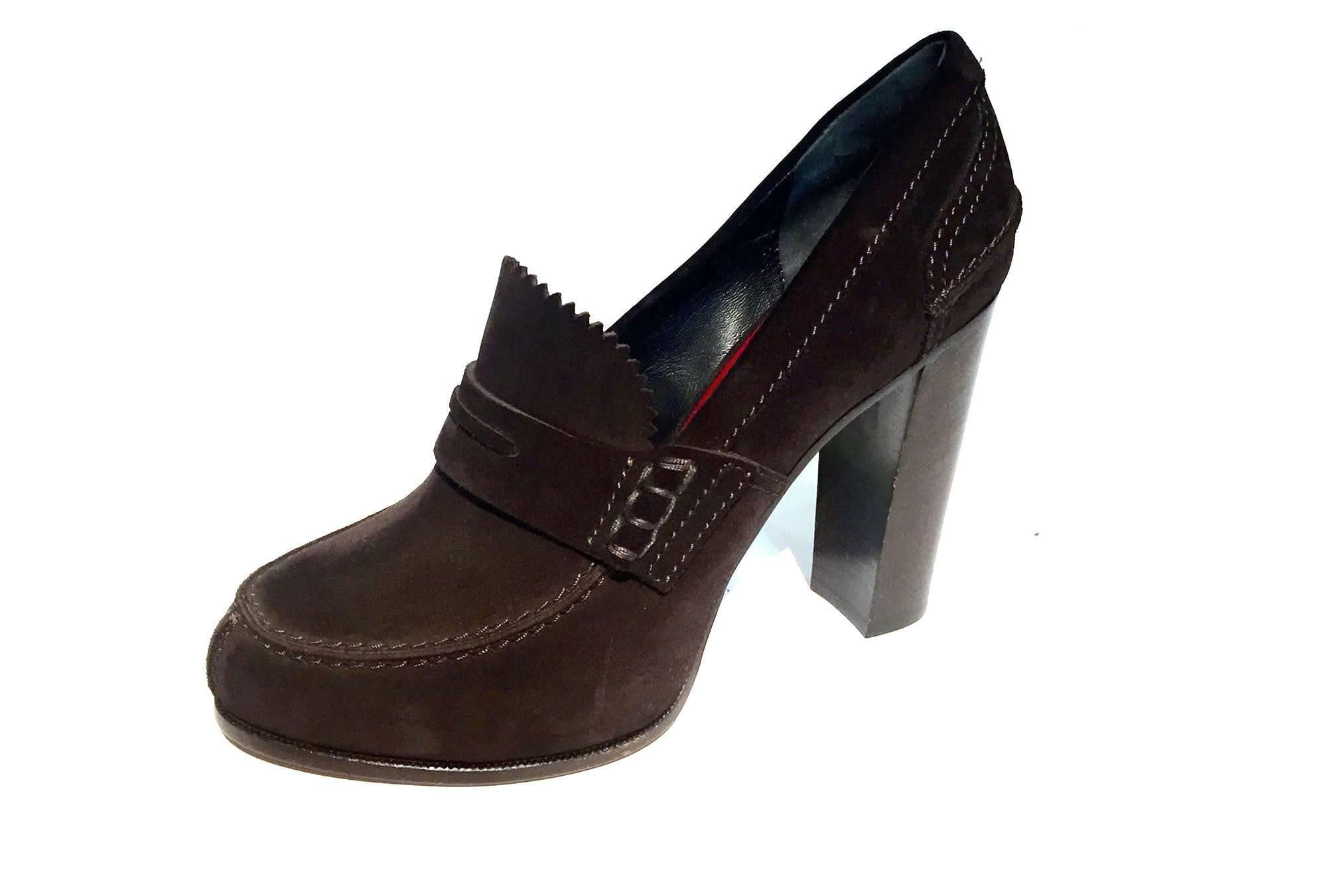 Celine brown suede high heels 1