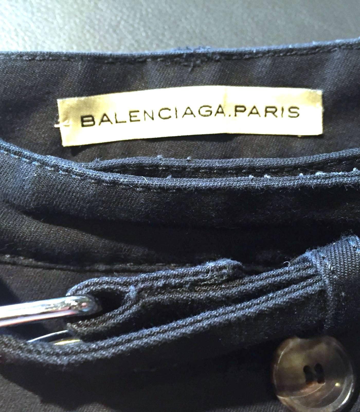 Balenciaga by Nicolas Ghesquire black cotton mini skorts, Sz. S 1