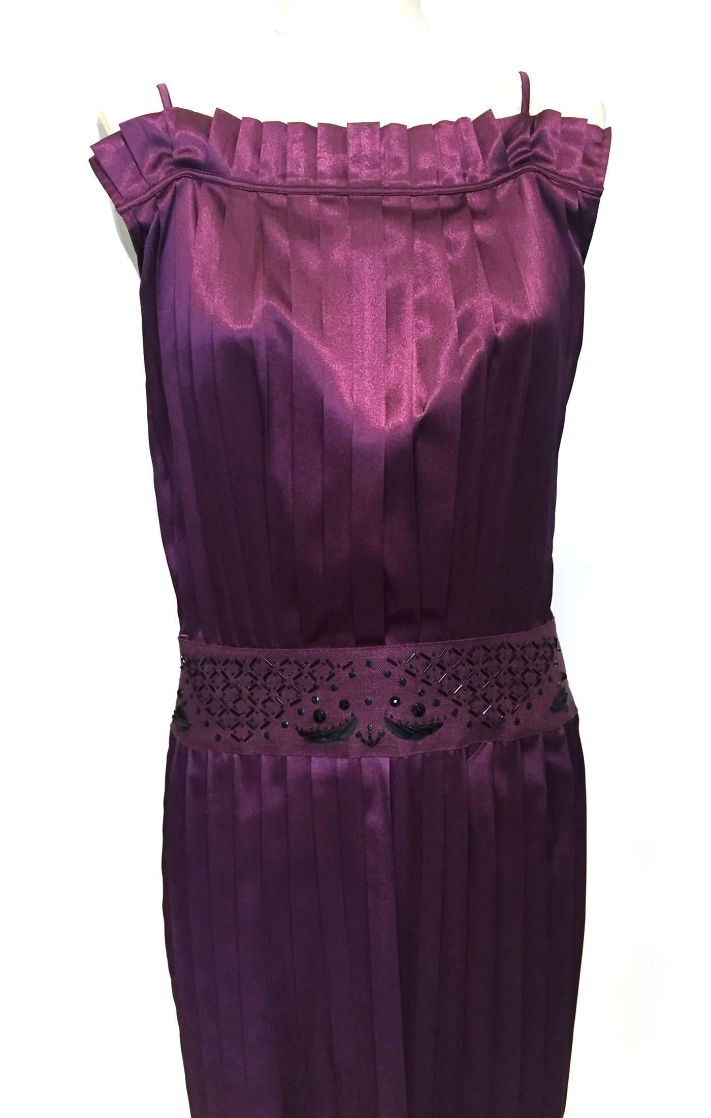 Fendi lilac silk dress 20s style, Sz. XS For Sale 1