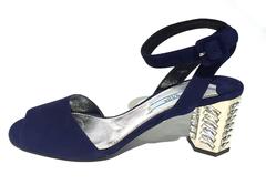 Prada velvet blue pumps with glas heels, Sz 37