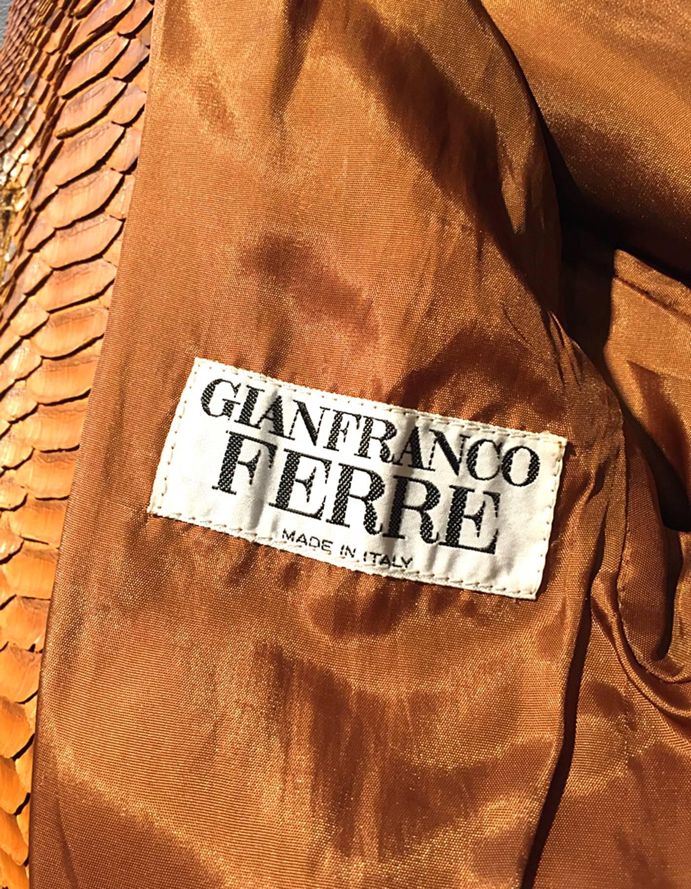 Gianfranco Ferre vintage python bomber jacket from mid 1990s, Sz. S For Sale 2