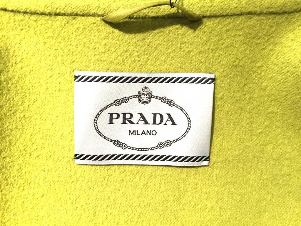 Women's Prada green wool coat, Sz. S For Sale