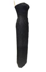 Dreamy sleeveless Prada embroidered blk ballgown, Sz. s