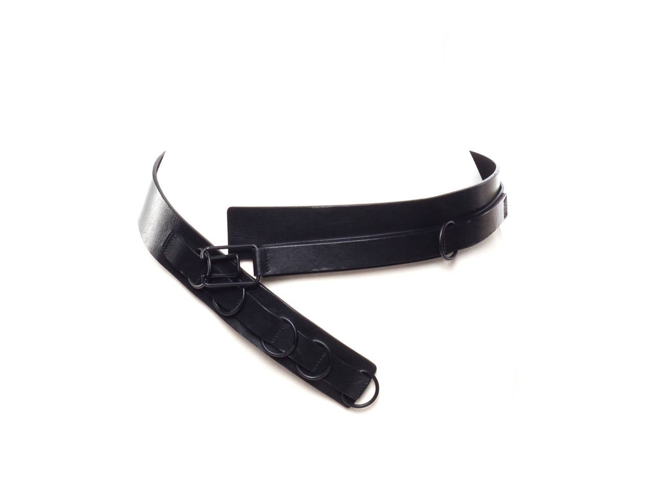 Dior by Hedi Slimane Rock and Roll leather belt, Belt has interesting details, which give it that Hedi Slimane edge.