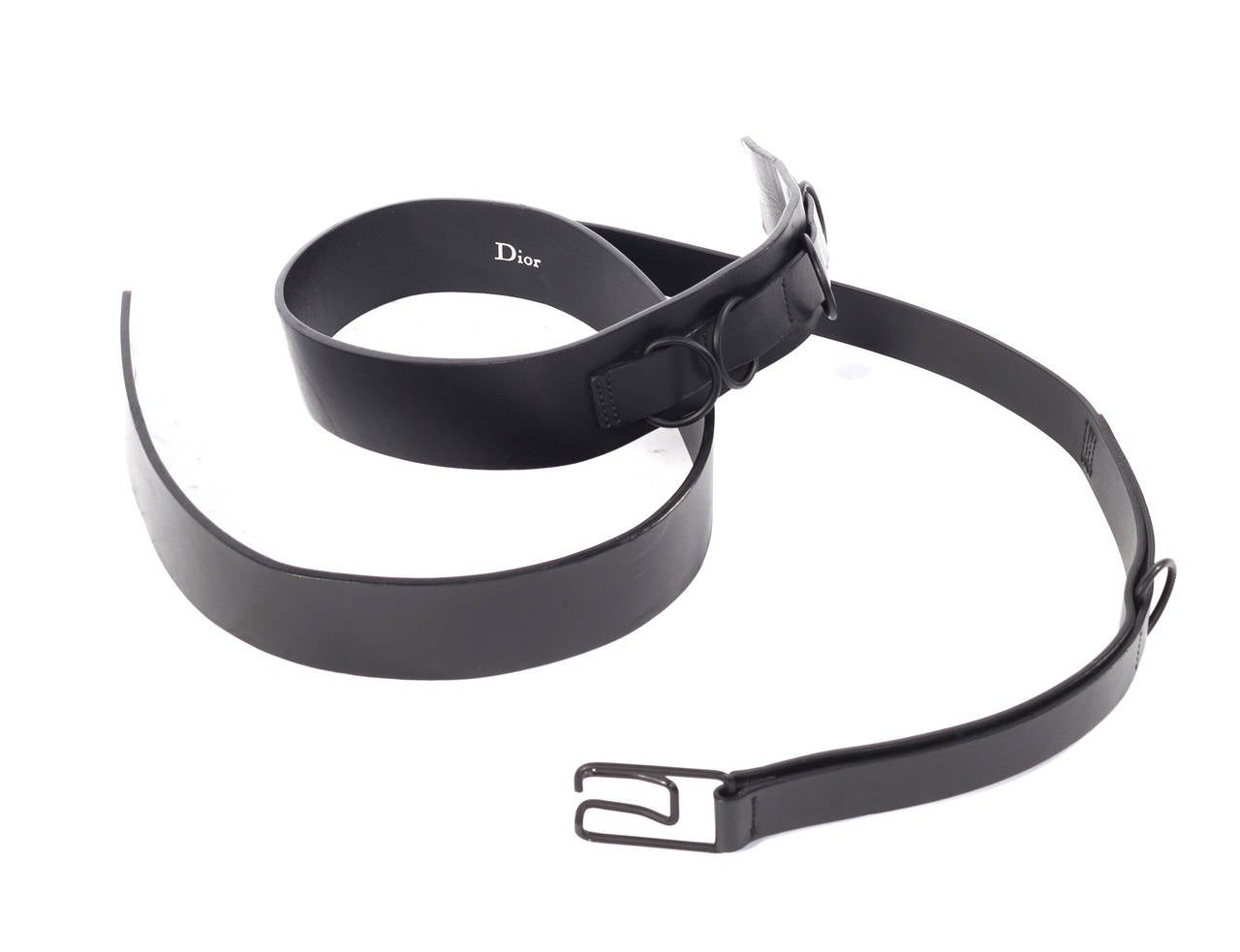 Women's or Men's Dior by Hedi Slimane Rock and Roll leather belt, Sz. 65 For Sale